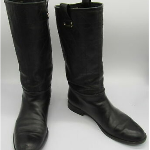 CHRISTIAN DIOR black leather cannage pattern boots - Picture 1 of 12